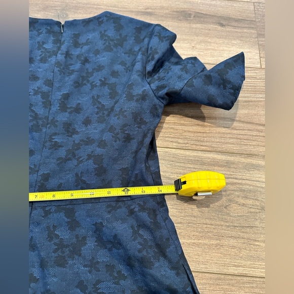 Banana Republic Blue and Black Fit and Flare Textured Fit and Flare Dress Size 2 - Picture 8 of 9